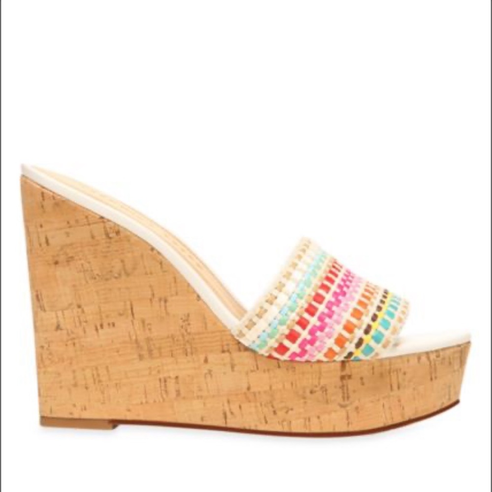 Veronica Beard! Dali Raffia Wedge Sandals! Size 8